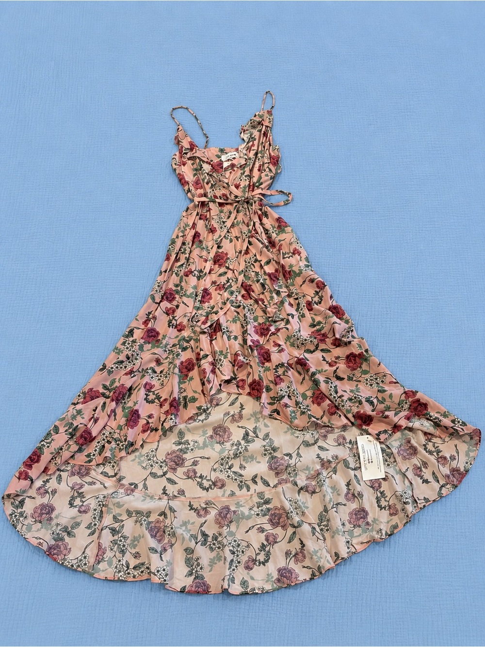 Yumi Kim Pink Floral Ruffled Maxi Dress